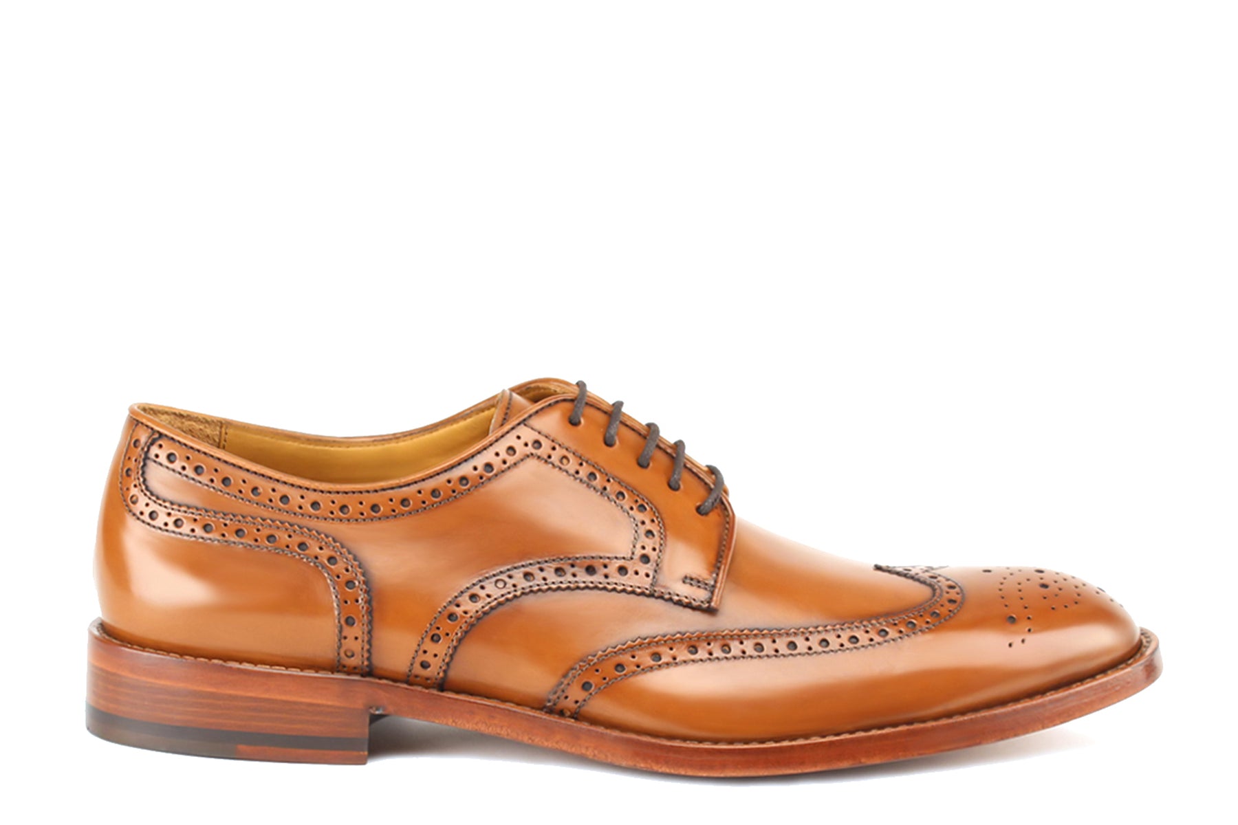 Keegan Men s Wingtip Lace Up in Cognac Gordon Rush Propersole