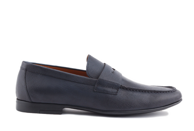 Phillips Men's Slip-On Penny Loafer in Navy Side View