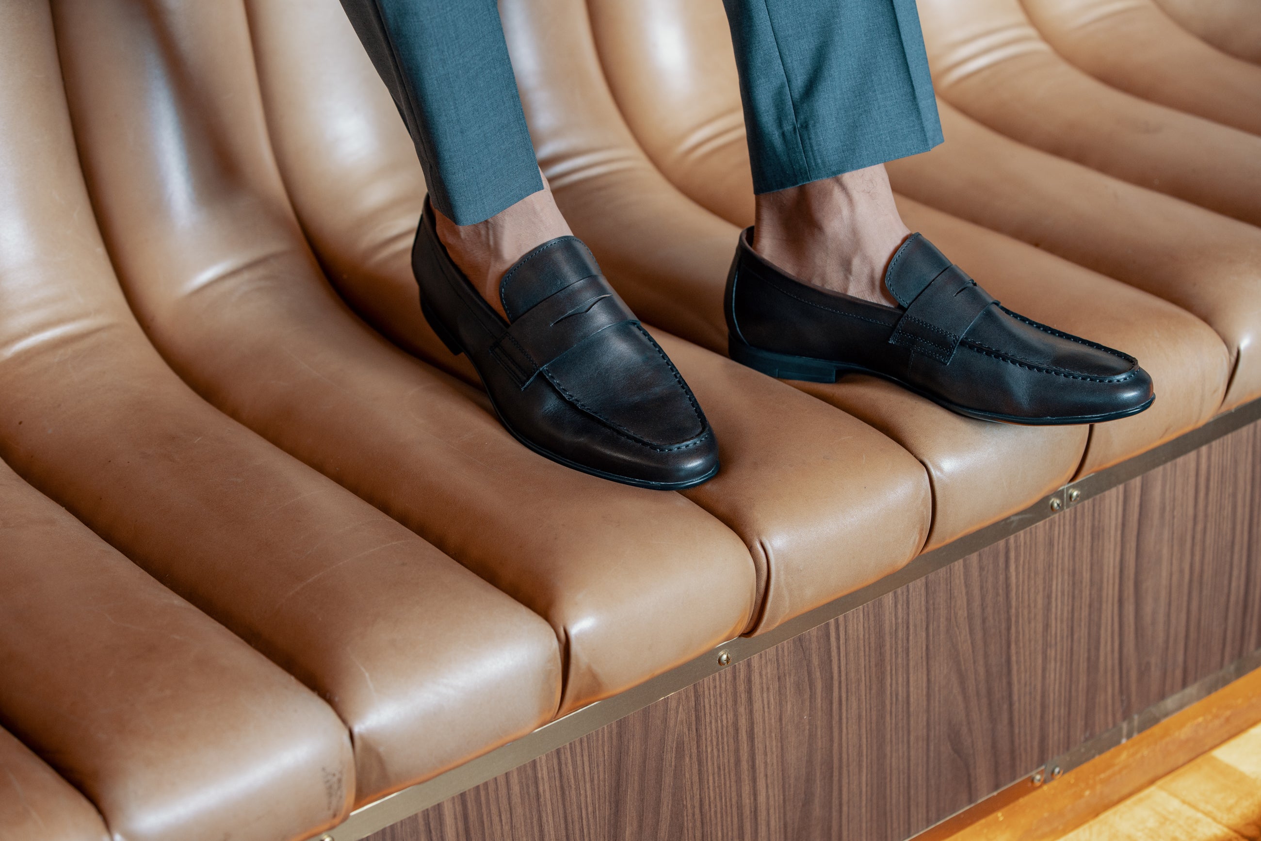 Connery Men s Slip On Loafer in Black Gordon Rush Propersole